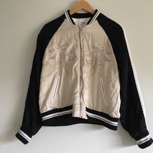 Gap embroidered bomber jacket